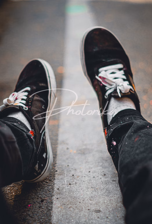 man-with-sneakers-on-the-road