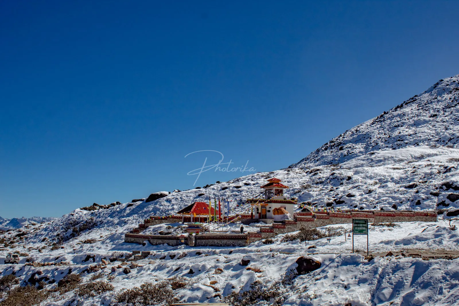 monastery-snow-cap-mountain